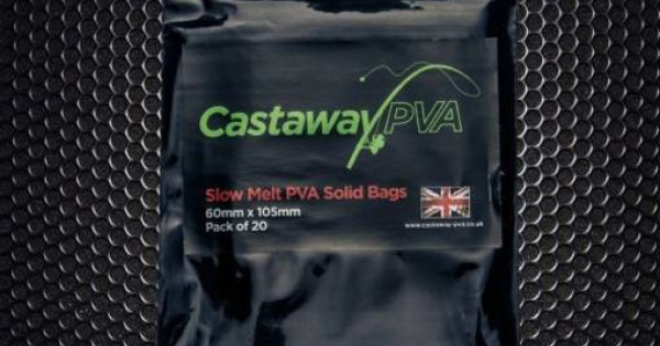 Castaway Pva Solid Bags 60mm X 105mm SLOW MELT castaway-pva-solid-bags-60mm-x-105mm-slow-melt